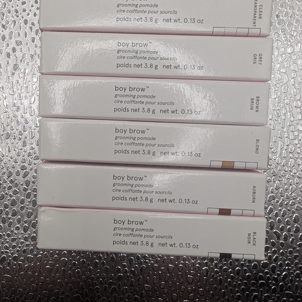 Glossier Brow Set 8 Boy Brow Arch 6 Boy Brow Pomade-Mirror Compact New Inbox - Picture 4 of 6